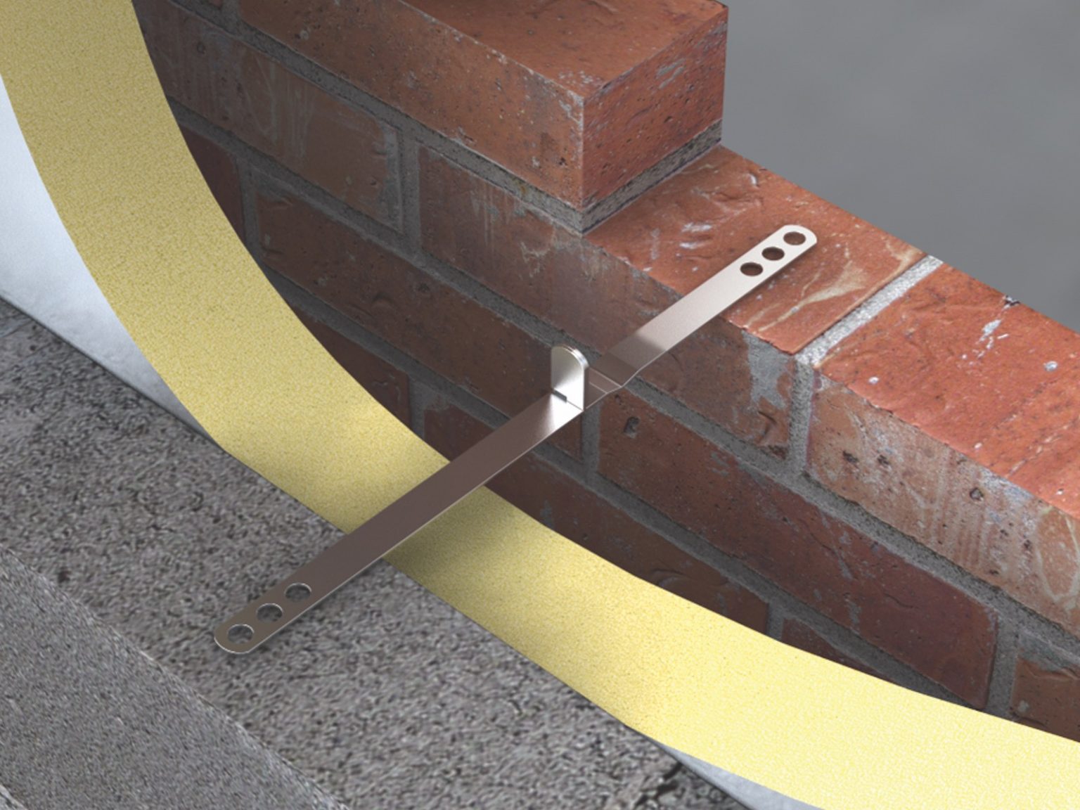 steel to masonry ties