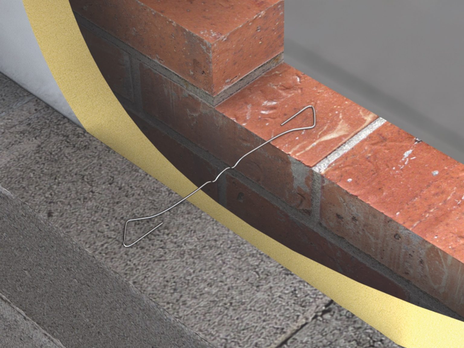 steel to masonry ties