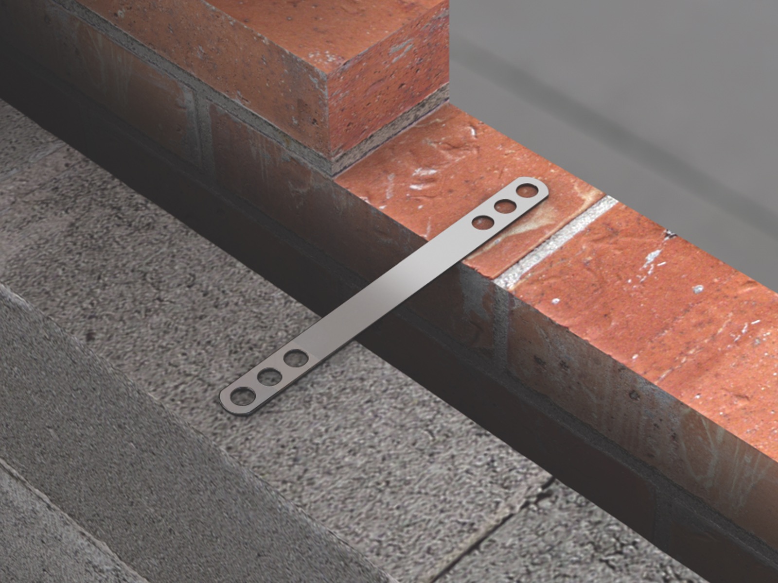 steel to masonry ties