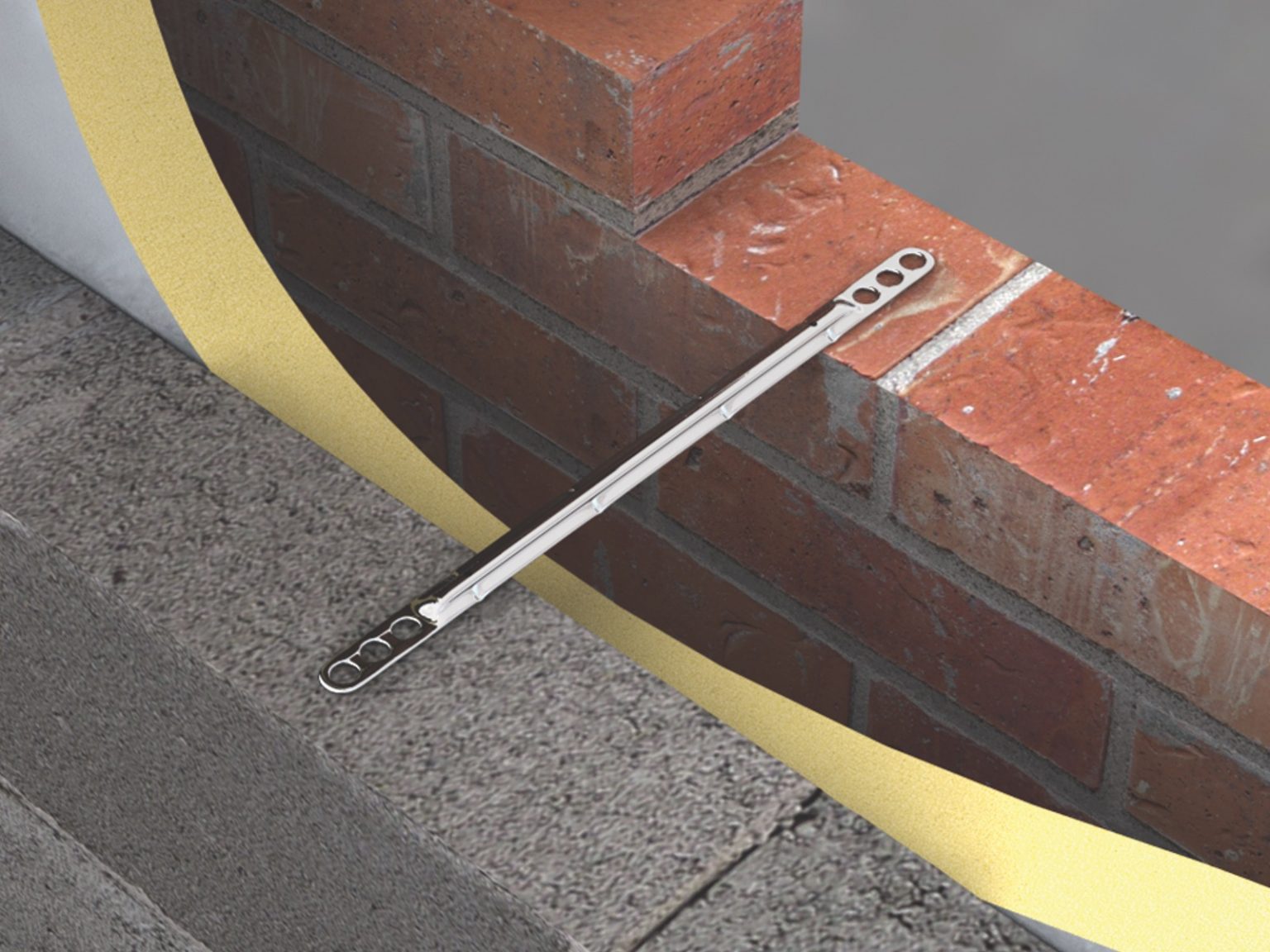 steel to masonry ties